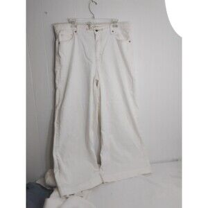 A.N.A. A New Approach White Denim Skater  Jeans ~ANA High-Rise WIDE LEG ~ 16